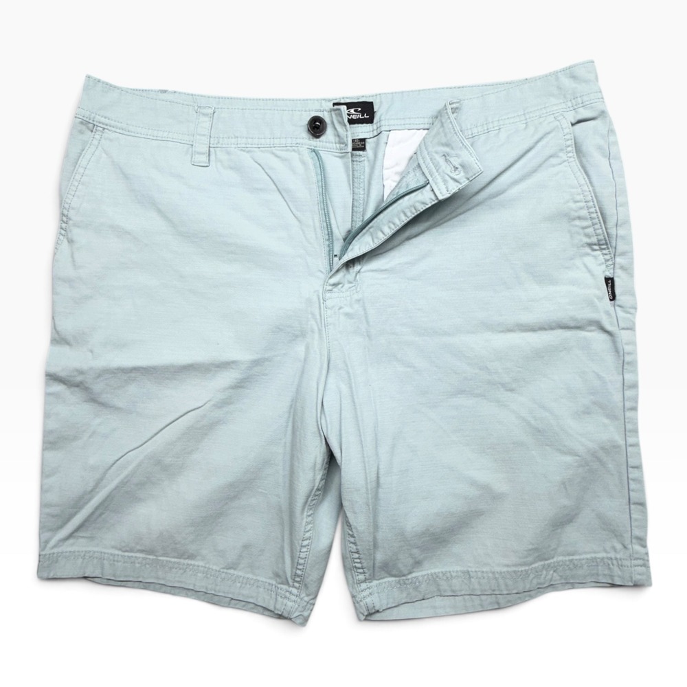 O'Neill Mens Standard Fit Chino Shorts Light Green Size 40 00981071-SF-SCCALIF